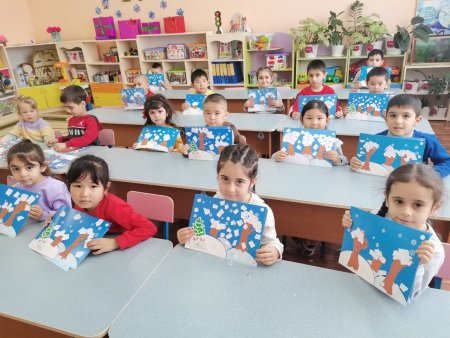 Жапсыру «Қар жамылған ағаштар».