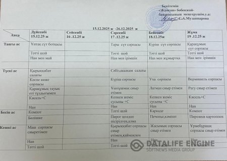 Ас мәзірі